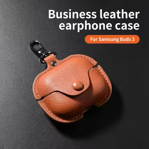 Luxury Leather PU Cover For Samsung Buds 3 Pro Buds3 Case For Samsung Galaxy Buds 3 Buzz 3 Pro Funda