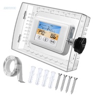 【3C】 Wall Mounted Clear Thermostat Lock Box with Combination Lock and Screws Set for Safe Temperatur