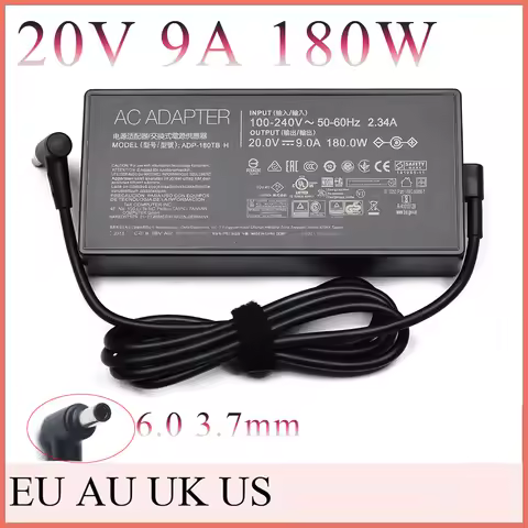 20V 9A 180W 6.0*3.7MM Charger ADP-180TB H Laptop AC Adapter For Asus ROG Zephyrus G14 G15 GA401IV GA