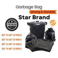 (1Kg) Garbage Bag Plastic Bag Extra Large Thick/Star/Heavy Duty/Plastik Beg Sampah Besar XL/XXL/32x4