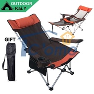 ZXB Foldable Chair Outdoor Lounge Chair Portable Beach Fishing Chair Backrest Chair