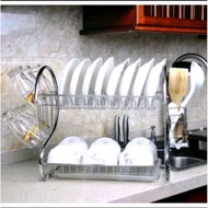 Dish Rack Sink 2-tier Stainless Steel Dish Rack