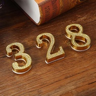 Inlaid Mother Straight Hair Silver Number House Number Logo House Number Gold Manufacturer Metal New