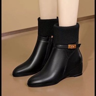 Boots; Soft Leather Short Boots; Socks Boots