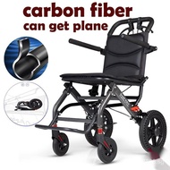 Foldable Wheelchair For The Elderly Portable Small Airplane Travel Disabled Elderly Manual Wheelchair UFQX