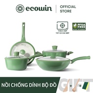 Ecowin Ceramic Coated Forest Series Non-Stick Pan 30cm With Lid Applicable to All Stoves