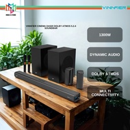 Vinnfier DA520 Hyperbar VF Cinema 1300W Dolby Atmos 5.2.2 Soundbar Bluetooth Karaoke System Speaker 