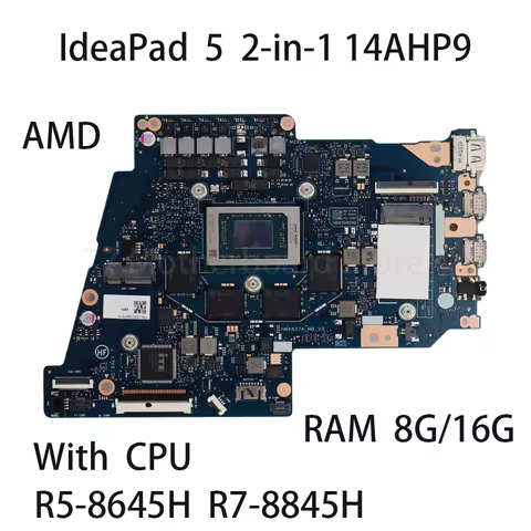 Laptop Motherboard For Lenovo IdeaPad 5 2-in-1 14AHP9 With CPU R5 8645H R7 8845H RAM 8G/16G 5B21M475