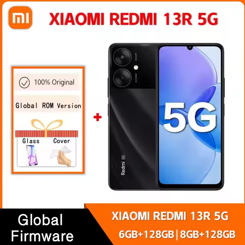 Original Redmi 13R 5G Smartphone 4GB/6GB 128GB 5000mAh Dimensity 6100+ 6.74" ultra-large Display 50M