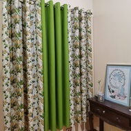 CA55Y - Conteza Green Mid Sold Per Pc Or 3in1 Set Ring Curtain ( 5 ft - 152 cm To 7ft - 213 cm )