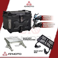 F2 Moto NMAXV2/V3 /Modenas Elit 150S RACK LIPAT + F2-Moto TOP BOX SET