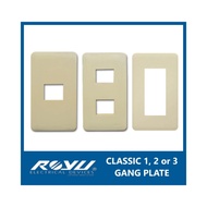 Royu Classic Series Plate Cover Outlet Switches 1 2 3 gang blank Electrical RCP1 RCP2 RCP3 RCP4