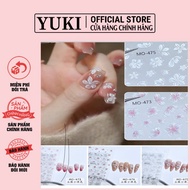 Ice Flower 3D embossed Flower sticker - 3d embossed Flower sticker - unique embossed Flower nail sti