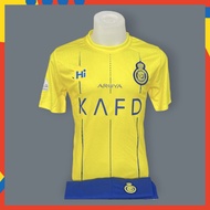 ⚽ ชุดกีฬาฟุตบอล ALNASSR  ฤดูกาลใหม่ 2023-2024 สีเหลือง (เสื้อ + กางเกง) ⚽