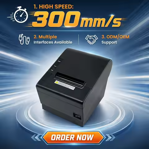 80mm Thermal POS Receipt Printer with Auto Cutter Cash Drawer Wireless Bluetooth USB Wifi Invoice Pr