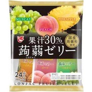 Japan Import Ace Fruit Juice 30% Konnyaku Absorbent Jelly Christmas Low Card 7 Pieces/24 Pieces
