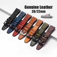 20mm 22mm Genuine Leather Watch Strap Vintage Universal Women Men Belt Bracelet for Omega Band for Rolex Wristband