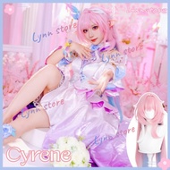 HONKAI STAR RAIL CYRENE Cosplay Costume CYRENE Roleplay Pink Dress Wig Outfits Carnival Suit
