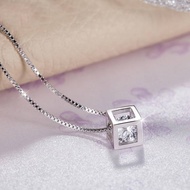 3d Dice Silver Neck Chain **