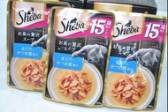 貓糧罐裝 Sheba 適合 15 歲以上貓 豪華金槍魚鰹魚魚湯 24 枚 散裝