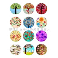 [Angel Bella DIY Handmade] CH170 Meishu Round Time Gem Epoxy Picture Glass Bubble Suitable For Earri
