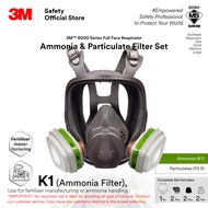 3M™ 6000 Series Full Face Respirator Ammonia & Particulate Filter Set/ 6054 Cartridge/ Fertilizer Ma