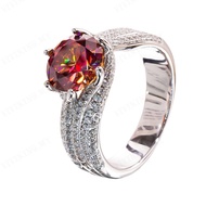 viviking 3 carat diamond ring red diamond pigeon eggs Swarovski