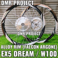 [READY STOCK] EX5/DREAM/W100 ALLOY RIM 3 CALIT / THUNDER 1.40X17 EX5 DREAM PYRAMID 2 TONE CHECKERS T