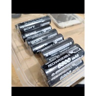 Sony 6800 mah 18650 premium rechargeable battery flashlight camera