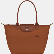 New 100% Genuine goods longchamp Le Pliage Green Handbag M foldable green long handle waterproof Canvas Shoulder Bags medium size Tote Bag L2605919504 Cognac color