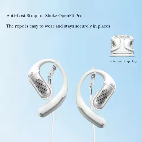 Anti-Lost Sports Rope for Shokz OpenFit Pro Wireless Earbuds Polyester Non-Slip Neck Strap Earphones