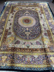 "Iranian Mastery Unveiled: Persian Silk on Silk Carpet size 3x4 meter – Exquisite Craftsmanship for