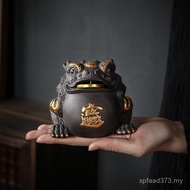 Ornaments Ornaments Can Raise Gold Three-legged Toad Golden Toad Lucky Purple Clay Tea Play Tea Pet 