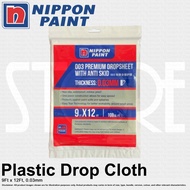 Dulux/Nippon Brand Premium Plastic Drop Cloth 9ft x 12 ft (108 sq ft) for Painting and Renovation 0.