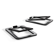 Audioengine DS2M Metal Speaker Stands Pair - Tilted Steel Bookshelf Speaker Stands for PC Speakers, 