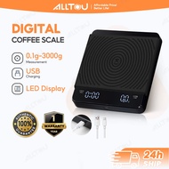 ALLTOU Coffee Scale Digital Kitchen Scale 0.1g~5000g Penimbang Makanan Kitchen Penimbang Berat Scale