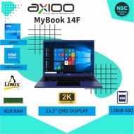 LAPTOP AXIOO MYBOOK 14F N4020 4GB 128SSD DOS 13.3WQXGA IPS 2.5K
