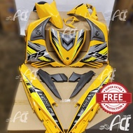 [NEW2023]Coverset LC135 V4 V5 V6 V7 Exciter MX King Vietnam Yamaha LCV4 LCV5 LCV6 LCV7 Yellow Kuning Metallic Body Set