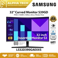 Samsung 32" Curved Monitor S3 S39GD LS32D390GAEXXS - FHD | 1500R | 100hz | 4ms | Flicker Free | 3 Ye