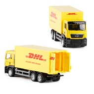 RMZCity 1-64 MAN TGS DHL Lorry Penghantaran DHL Delivery Truck Diecast Kereta  (Kuning)