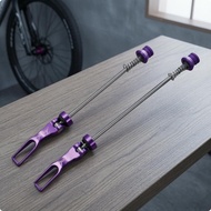 Cycle Quick-Release Skewer Coiled-Loaded Quick-Release Bike Skewer Metal Shaft Molded Grip Openings