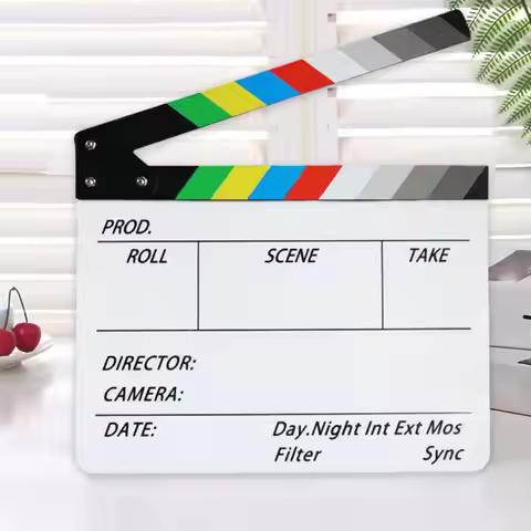 Colorful Director's Board Movie Clapperboard Creative Props Craft Film Photography Board Wooden Onli
