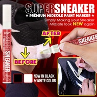 Midsole White / Black Paint Marker for Sneakers Repair 99% Unyellowing Shoe Boost Pen Rubber Marker Pen Pemutih Kasut