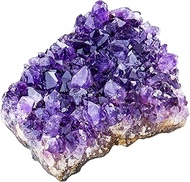 Top Plaza Natural Amethyst Geode Cave Healing Crystal Stones Rock Cluster Druzy Witchcraft Raw Amethyst Gemstone Specimen (0.44-0.66 lb)