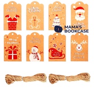 [SG Stock] 10pcs Christmas Gift Tag Kraft Paper Assorted Designs Holiday Xmas Tree Hanging Tags