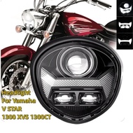 E24 Motorcycle LED Headlight Assembly For Yamaha V STAR 1300 XVS 1300A 1300CT XVS1300A XVS1300CT E-m
