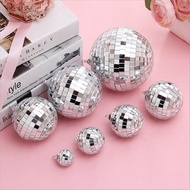 【CRAZY！】 5 10 15 20cm Disco Mirror Ball DJ Light Silver Dance Party Stage Lighting Eve【Shopee 0821】