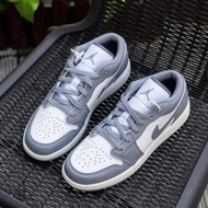 【熱賣款💥】NIKE Air Jordan 1 Low 灰白 小Dior 復古 奶油底 低筒 553560-053