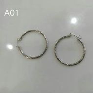 Aksesoris Wanita Anting bulat titanium kecil