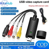 🔥USB2.0 Video Capture Card HD Live Recording Easycap Video Adapter Portable Audio Video Capture Card